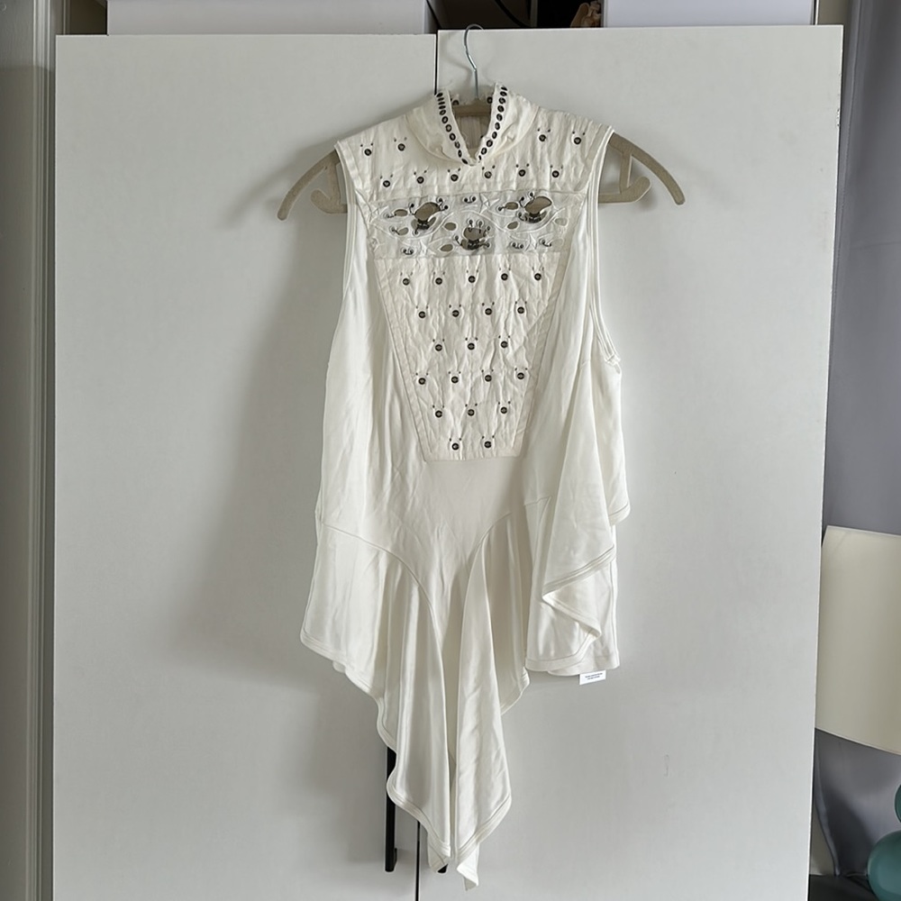 ✨ NWT CHLOE ss 2018 sleeveless mock neck blouse - Picture 4 of 5